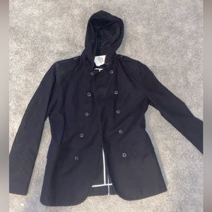 Men’s urban outfitters coat, with zippered hoodie - MEDIUM